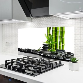 Szkło do Kuchni na Ścianę Artystyczne Pędy Bambusa