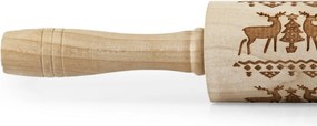 Toro Drewniany wałek z dekorem Renifer, 38  cm