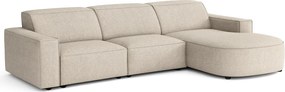 Narożnik modułowy Cursal B prawostronny – sofa narożna 282 × 166 cm, kremowy Raven 24, nowoczesny design