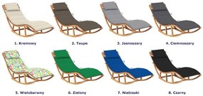 Bujany leżak ogrodowy z litego drewna taupe - Izarra 3X