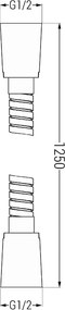 Mexen wąż prysznicowy 125 cm, złoty - 79435-50