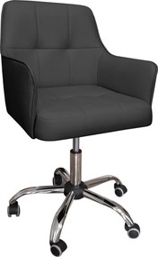 Fotel obrotowy PIANO tkanina Vega krzesło biurowe : Kolor Stelaża - Chrom, Kolor tkaniny - Vega99, Typ siedziska - Siedzisko obrotowe 360°, Typ tkaniny - Vega