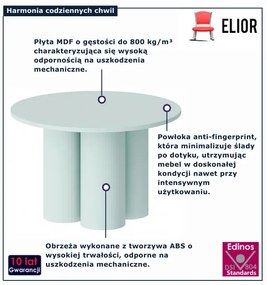 Miętowy matowy stolik kawowy 80 cm W2-N49