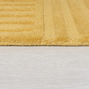 Żółty dywan wełniany Flair Rugs Zen Garden, 160x230 cm