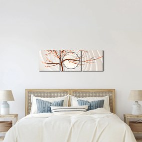 Obraz - Drzewo w nieskończoności (z zegarem) (90x30 cm)
