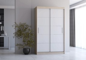 Szafa przesuwna NEOMI 120 cm sonoma front białe