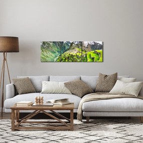 Obraz - Machu Picchu (z zegarem) (90x30 cm)