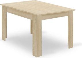 Zestaw jadalniany stół dąb sonoma 120x80 cm i 4 szare krzesła welurowe Selfos 022