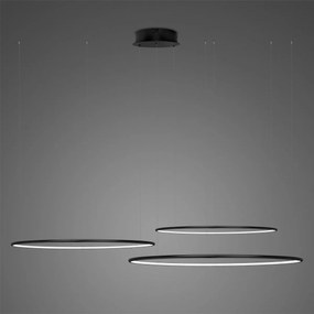 Potrójna lampa ściemnialna Ledowe Okręgi No.3 In 80 cm 3K czarna