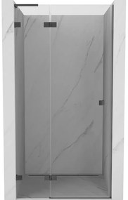 Mexen Lunar L drzwi prysznicowe uchylne lewe 105 cm, transparent, gun metal - 834L-105-000-95-00-L