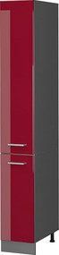 Szafka aptekarska czerwony połysk 30x57.2x206.8 r-line