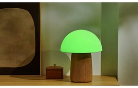 Naturalna lampa stołowa ze ściemniaczem i szklanym kloszem (wys. 32 cm) Alice – Gingko