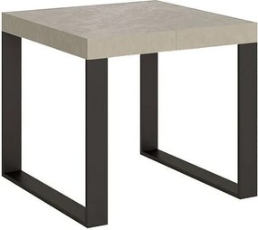 Stół rozkładany 90/246x90 cm Tecno kaszmir nogi antracytowe