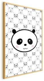 Plakat Pandy i niedźwiedzie 21x30 cm z ramą złotą bez marginesu ARTGEIST B