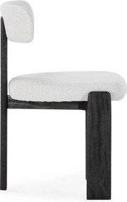 Czarne/jasnoszare tapicerowane krzesła zestaw 2 szt. Nadia – MOME