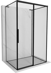 Mexen Rox-3S L kabina prysznicowa 3-ścienna rozsuwana prawa 155 x 110 cm, czarna ramka, czarna - 8C2L-155-110-70-70-3S-P