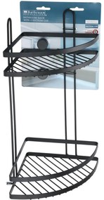 Bathroom Solutions Narożna półka łazienkowa 2 półki 25 x 18 x 37 cm