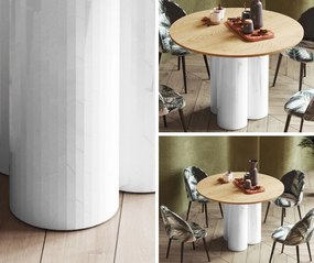 Okrągły stół Raveo Hubertus dąb / połysk