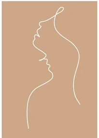 Plakat 29x41 cm Lovers Line Art – Veronika Boulová