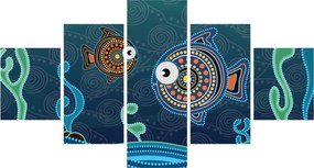 Obraz - Malowane ryby (125x70 cm)