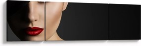 Obraz - Portret kobiety w kapeluszu (170x50 cm)