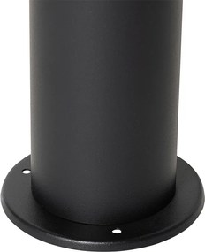 Lampa podłogowa zewnętrzna czarna z kloszem w kolorze dymionym 50 cm - Odense