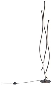 Designerska lampa podłogowa czarna z możliwością ściemniania LED - Ying