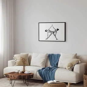 Plakat Joga 42x29,7 cm z ramą czarną z marginesem ARTGEIST B