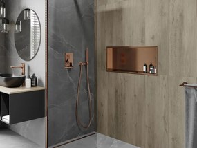 Mexen X-Wall-R półka wnękowa z kołnierzem 75 x 30 cm, miedź szczotkowana - 19C0753010