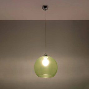 Zielona lampa wisząca z szklanym kloszem ø 30 cm Bilbao – Nice Lamps