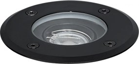 Nowoczesny zewnętrzny reflektor naziemny czarny 35 mm regulowany IP65 - Delux