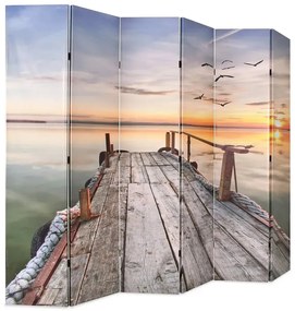 Wewnętrzny parawan z nadrukiem jeziora 228 x 170 cm D0-N88
