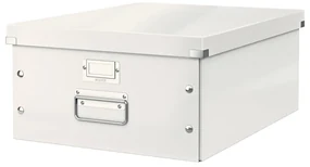 Biały kartonowy pojemnik z pokrywką 37x48x20 cm Click&amp;Store – Leitz