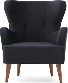 Elegancki fotel – 73 x 87 x 80 cm – antracyt – drewno karpiowe i bukowe