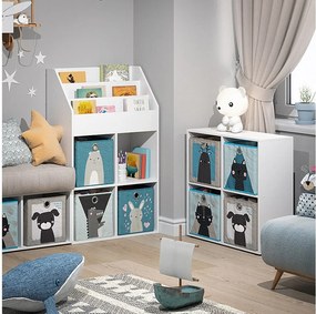 Regał na książki biały 72x31.2x114.2 luigi