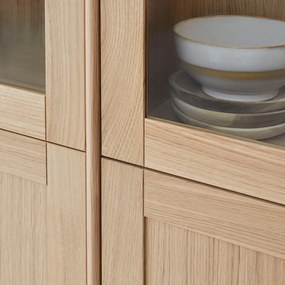 Naturalna witryna w dekorze dębu z oświetleniem 89x199 cm Mistral – Hammel Furniture