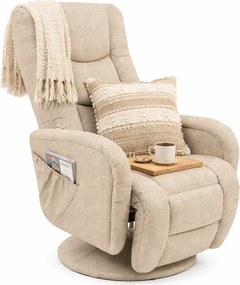 Beżowy Obrotowy Fotel Rozkładany T5-M45