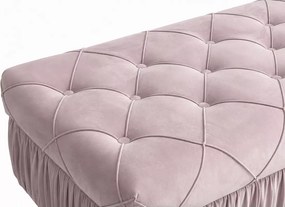 Elegancki tapicerowany podnóżek Cherry 90 cm z funkcją schowka i opcją personalizacji