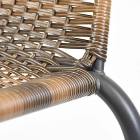 Zestaw krzeseł ogrodowych bistro, brązowe, 4 szt