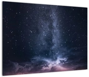 Obraz na szkle - niebo z gwiazdami (70x50 cm)