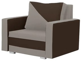 Fotel rozkładany z funkcją spania ASTO1 Jasny brąz/Ciemny brąz