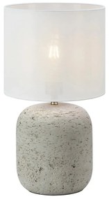 Szara lampa stołowa z tekstylnym kloszem (wysokość 44 cm) Montagna – Markslöjd