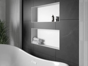 Mexen X-Wall-NR półka wnękowa bez kołnierza 75 x 30 cm, biała - 1921753010