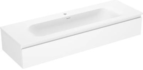 Mexen Orio szafka łazienkowa 140 cm z umywalką Vela, 1 szuflada, biała mat - 91A10-14023-1-BF01-W23M01