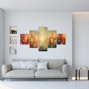 Obraz - Malowanie lasów (125x70 cm)