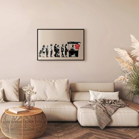Plakat Zniszczyć kapitalizm 60x40 cm z ramą czarną bez marginesu ARTGEIST B