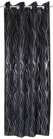 Czarna zasłona 135x245 cm Waves – Sehlbach