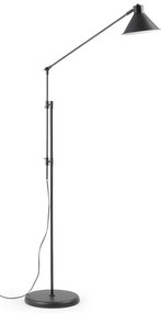 Czarna lampa stojąca z metalowym kloszem (wysokość 220 cm) Dione – Kave Home