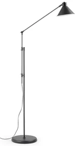 Czarna lampa stojąca z metalowym kloszem (wysokość 220 cm) Dione – Kave Home