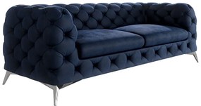 Ciemnoniebieska aksamitna sofa 225 cm Chelsea – Ropez